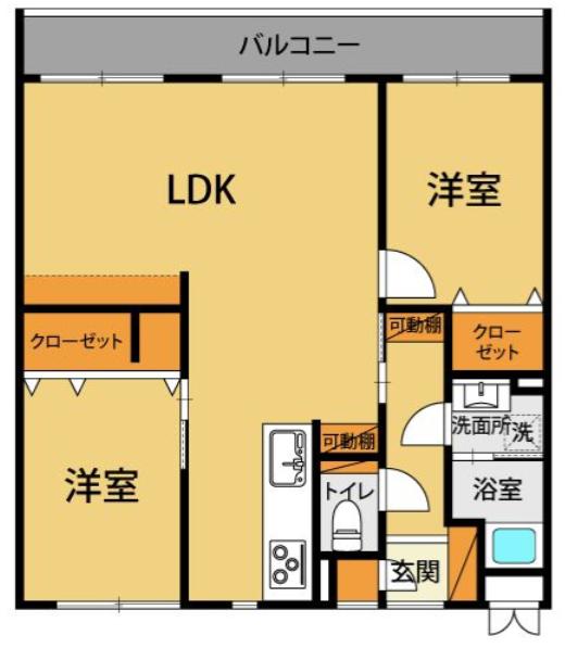 メゾン・ヤナセ(3LDK/1階)の間取り写真