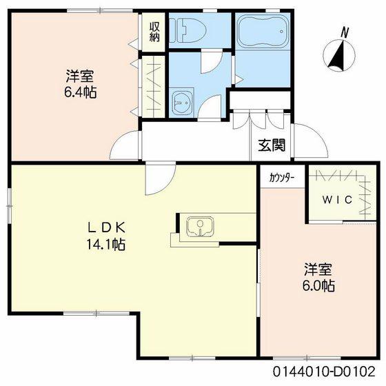 セピアコート観世(2LDK/1階)の間取り写真