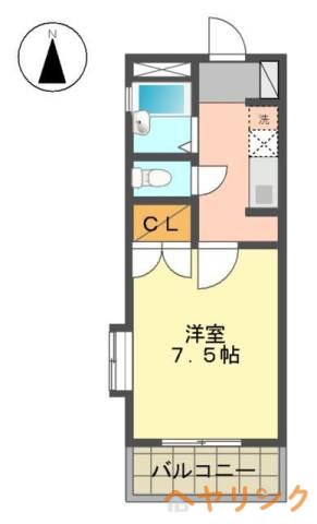 べラ藤見ヶ丘マンション(1K/5階)の間取り写真