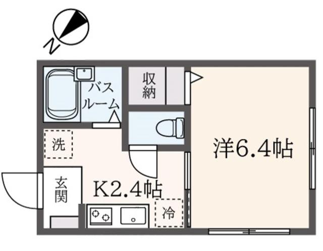 グレース中野(1K/1階)の間取り写真