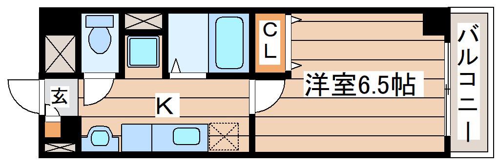 ソレアード(1K/2階)の間取り写真