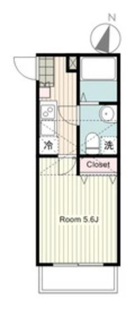 FERIO東戸塚(1K/2階)の間取り写真