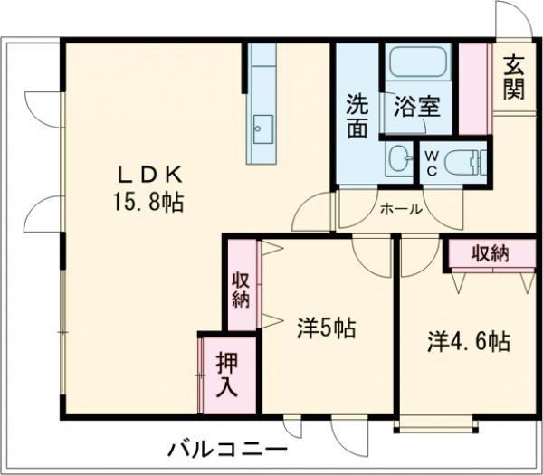 ライオンズマンション苫小牧錦町(2LDK/10階)の間取り写真