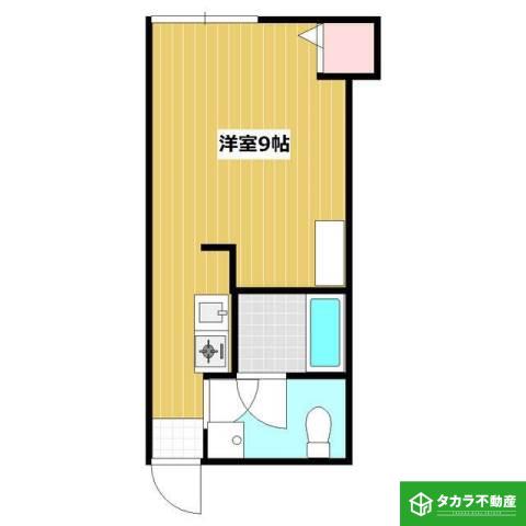 オクタ大友(ワンルーム/2階)の間取り写真