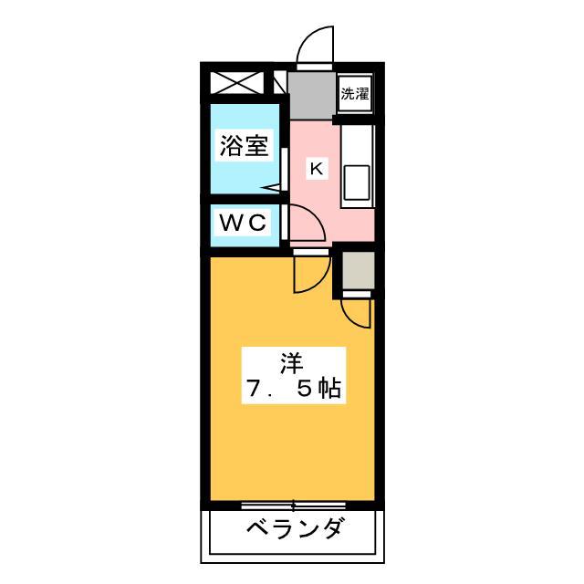 パストラル(1K/2階)の間取り写真