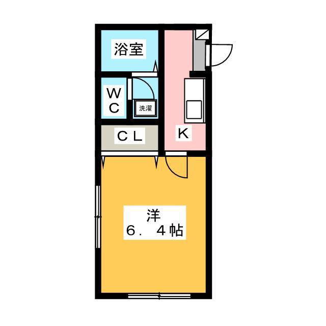 第3グリーンハイツ(1K/2階)の間取り写真