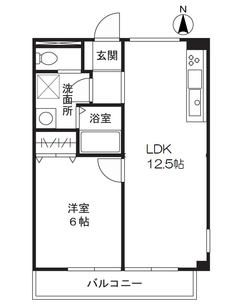 ラ・パスティーユ溝の口(1LDK/2階)の間取り写真