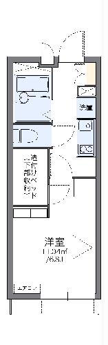 レオパレスKOEMON I(1K/1階)の間取り写真