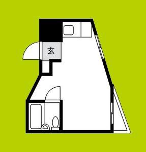 大国町ハイツ(ワンルーム/4階)の間取り写真