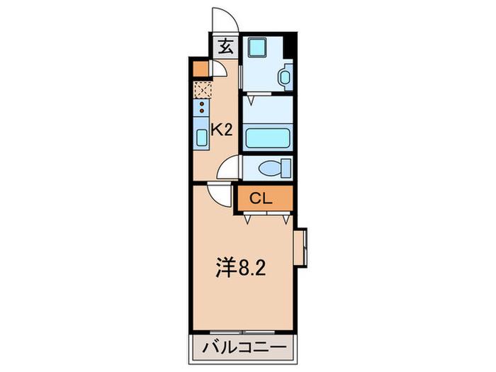 オキザリス(1K/5階)の間取り写真