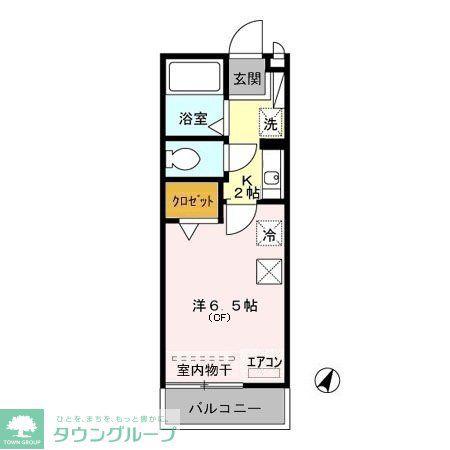 セジュール21(2DK/2階)の間取り写真