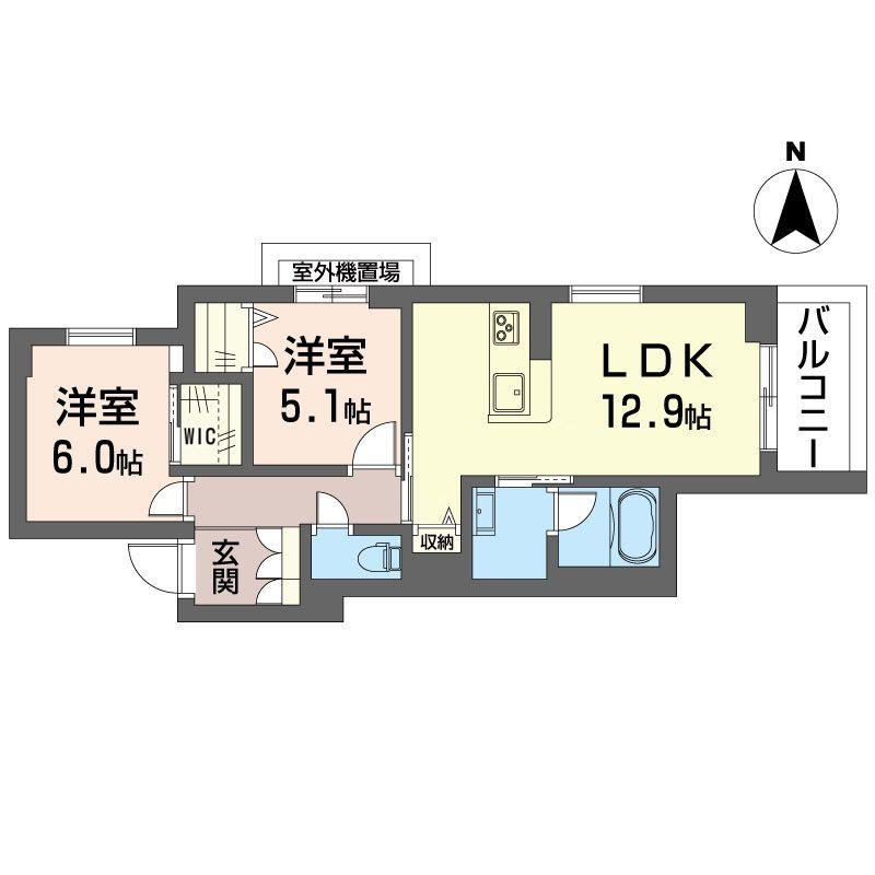 UP DRAFT(2LDK/3階)の間取り写真