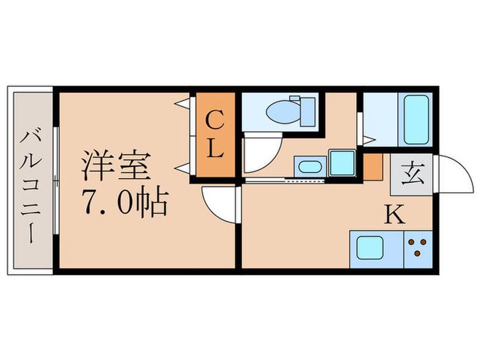 望月コーポ(1K/2階)の間取り写真