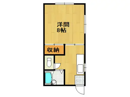 スターハイツ(1K/2階)の間取り写真