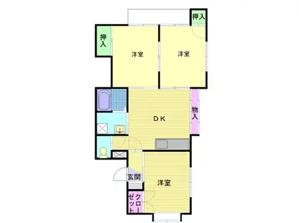 ビラパーク(3DK/1階)の間取り写真