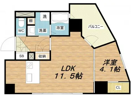 灯 -AKARI-(1LDK/8階)の間取り写真