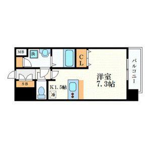 プレサンス 名古屋STATIONアライブ(1K/14階)の間取り写真