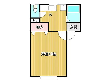 レジデンス中山IV(1K/1階)の間取り写真