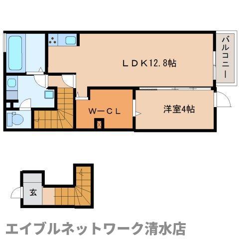 リュイソー(1LDK/2階)の間取り写真