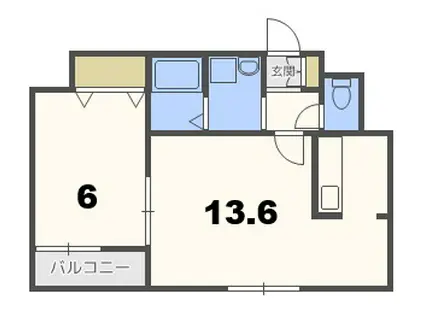 CHEZ-SOI-OUEST(1LDK/4階)の間取り写真