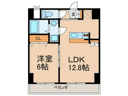 セラピアザ船橋(1LDK/7階)の間取り写真