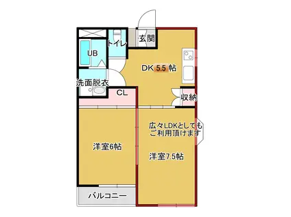 セレッソ菜根(1LDK/3階)の間取り写真