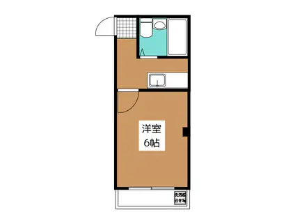 レジデンスS&T(1K/4階)の間取り写真