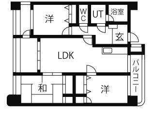 ドゥペールサンシャイン(3LDK/5階)の間取り写真