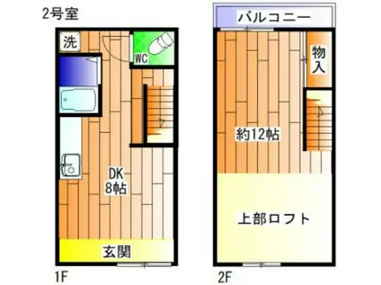 菊池アパート(1DK/1階)の間取り写真