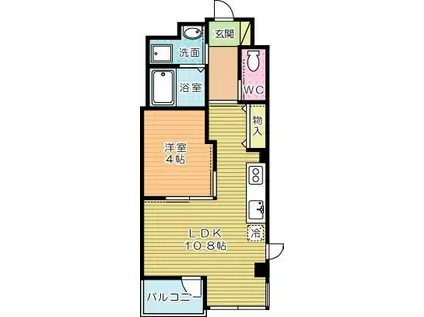 ESPOIR(1LDK/2階)の間取り写真