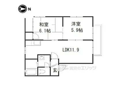 ファミーユ(2LDK/2階)の間取り写真