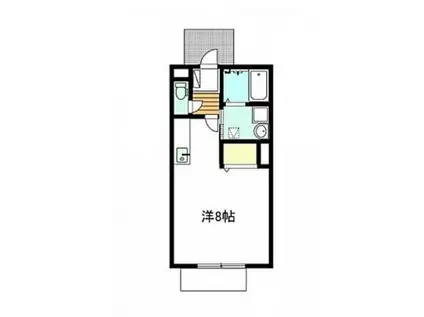 JR東海道本線 浜松駅 徒歩43分 2階建 築23年(1K/1階)の間取り写真