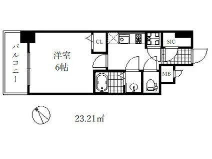 アドバンス神戸セラフィム(1K/5階)の間取り写真