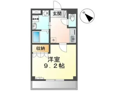 レジデンス淵野辺(1K/1階)の間取り写真