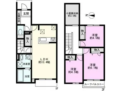 ル・ドージュ(3LDK/1階)の間取り写真