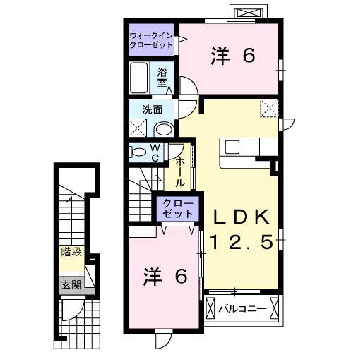 メゾンブリーズVII(2LDK/2階)の間取り写真