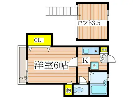 ビラ・レクサス(1K/1階)の間取り写真