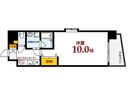 LIVE NE ST(1K/9階)の間取り写真