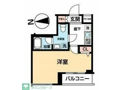 マーロ羽田(1K/5階)の間取り写真