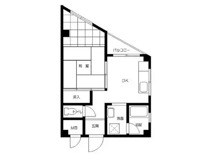 サン六甲(1DK/5階)の間取り写真