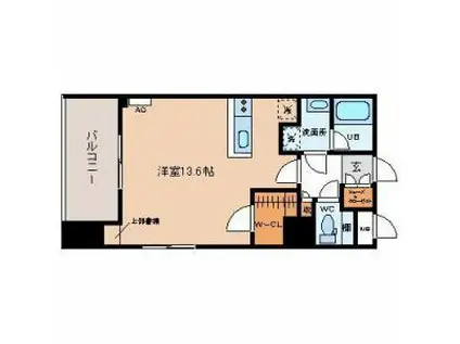 セントラルコート西町プレミア(ワンルーム/5階)の間取り写真