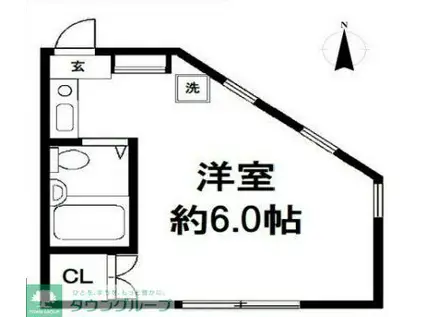 メゾン南大泉(ワンルーム/2階)の間取り写真