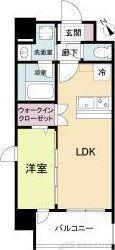 ブランシエスタ南吹田パークサイド(1LDK/4階)の間取り写真