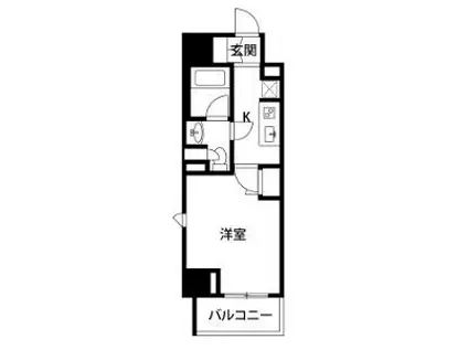 シエル武蔵小杉(1K/5階)の間取り写真
