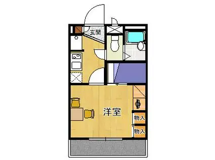 レオパレスシャンテ(1K/1階)の間取り写真