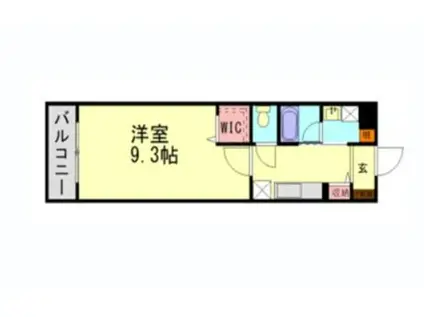 セントラルグラン武雄(1K/4階)の間取り写真