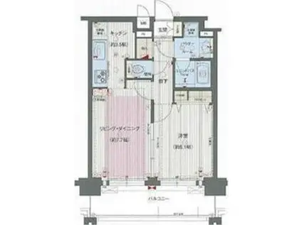 プレサンス名古屋STATIONアブソリュート(1LDK/14階)の間取り写真