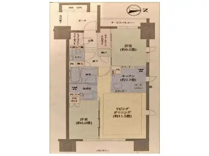 シティハウス千代田外神田(2LDK/9階)の間取り写真