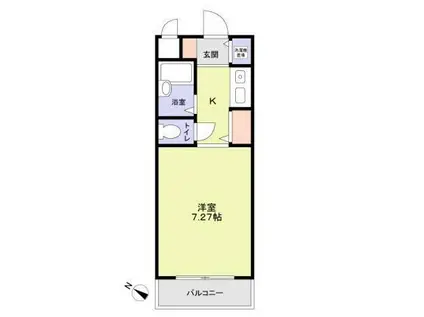 センチュリー蛍池(ワンルーム/2階)の間取り写真