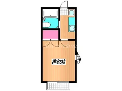 リバレッジ東小金井(1K/2階)の間取り写真